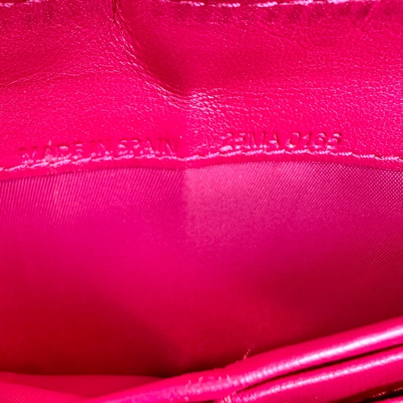 CHRISTIAN DIOR black patent zip around wallet on chain crossbody with pe… - Picture 13 of 16